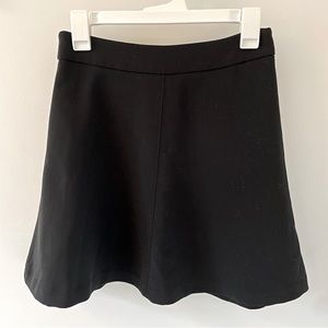 LOFT black, lined A-line skirt in size 2 petite